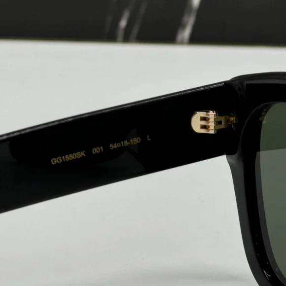 NEW GG1550SK 001 GUCCI BLACK GREY SQUARE WOMEN GUCCI SUNGLASSES - Picture 9 of 12
